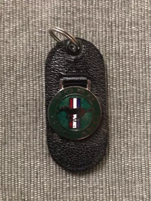 Leather Car Key Vintage Torpedo Key Ring Fob Ford Mustang Green New Old Stock • $27