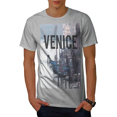 £17.99 • Buy Wellcoda Venice Urban Photo City Mens T-shirt, Old Graphic Design Printed Tee