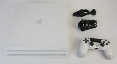 $299 • Buy Sony Playstation 4 Ps4 Pro 1tb White Console + Controller & Cables - Cuh-7202b