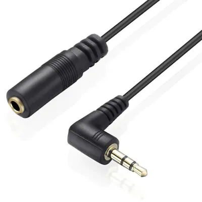 3.5mm 3Pole Male To Female Coiled Headset Audio Extension Cable • £5.95