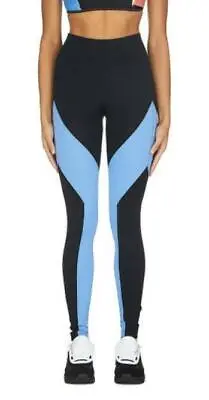 Y-3 275678 Women's Swim 'y-cut' Leggings Chevron Pattern Small Black/ Blue • $109.65