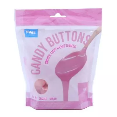 Edible Cake Decoration Icing PME Candy Buttons Pink 340G 12Oz Sugarcraft • £6.79