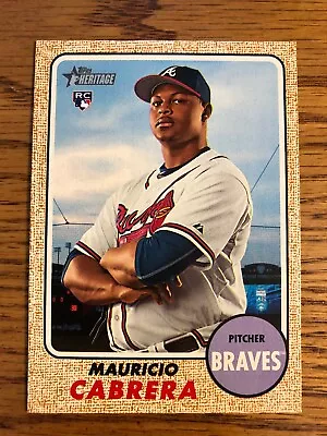 Mauricio Cabrera RC 2017 Topps Heritage High Number HN Braves Card #556   *2052* • $1.69