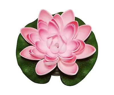 Artificial LED Floating Light Lotus Water Lily Flower Garden Pool Decorating • £5.99