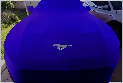 BLUE Ford Mustang Custom Elastic Showroom Car Cover Dust Proof IN STOCK • $128