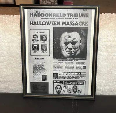 Michael Myers Newspaper Halloween  Movie  Poster 8-1/2x11 Cardstock Unframed • $5.99