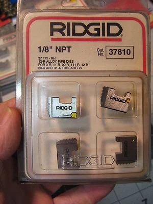 $14.78 • Buy NEW Ridgid HS Pipe Dies 1/8  NPT 37810 12-R O-R 11-R 111-R 30-A 31-A Threaders