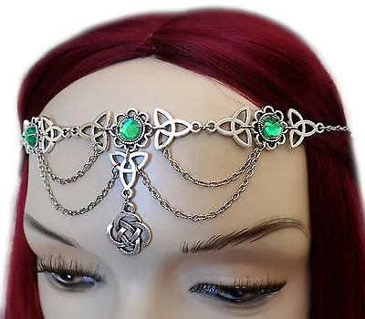 Celtic Trinity Knot Medieval Renaissance Circlet Crown Headpiece Bridal Jewelry • $39.99