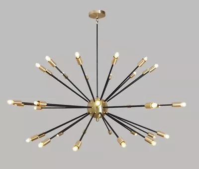 Gorgeous Statement Mid Century Sputnik Brass Chandelier Ceiling Light Modern Vin • $843.30