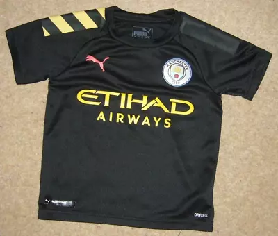 Manchester City Football Away Shirt 2019 2020 Child Boy's 4-5 Yrs 110 Cm • £4.99