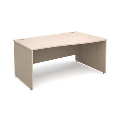 £219.06 • Buy Maestro 25 PL Right Hand Wave Desk 1600mm - Maple Panel Leg Design