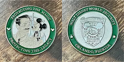 Walt Disney World Security Legacy Mickey Mouse Green Challenge Coin • $1