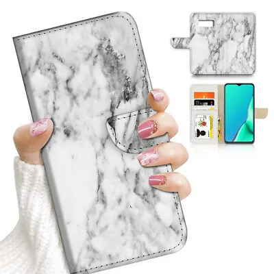 ( For Samsung S7 ) Wallet Flip Case Cover AJ23612 White Marble • $12.99