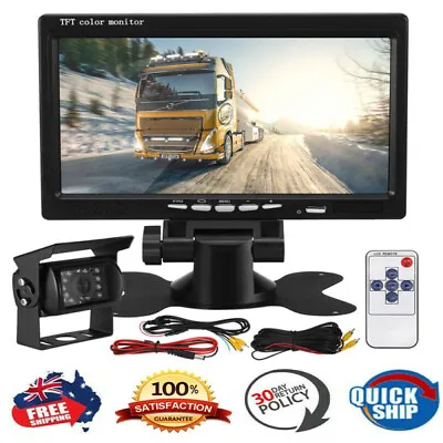 7  Wireless Rear View Kit HD LCD Monitor+Reverse Camera For Truck Caravan VAN RV • $49.99