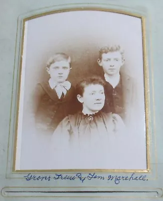 MOTHER And SONS - Irene & Tom Marshall - CABINET CARD PHOTO - Listing #3788 • $11.08