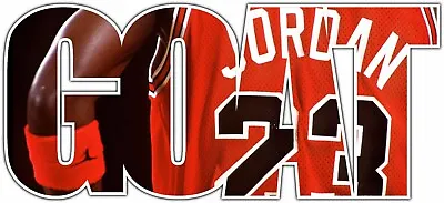 GOAT Michael Jordan MJ NBA Basketball Legend Vinyl Sticker Decal Car Cornhole • $7.49