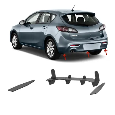 For 10-13 Mazda 3 Hatchback Bumper Diffuser Lip Splitter Spoiler 4 Shark Fins • $84.98