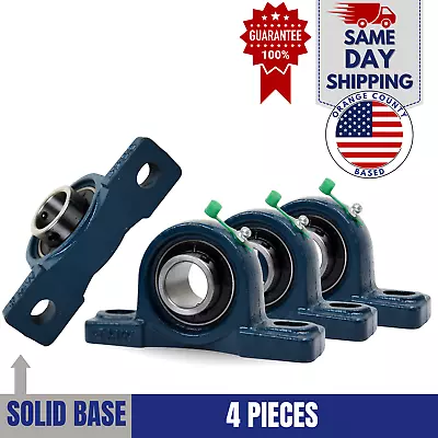 UCP206-20 Pillow Block Bearing 1-1/4  Bore 2 Bolt Solid Base (4PCS) • $36.99