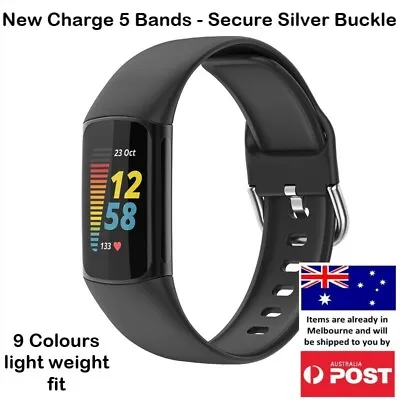 Charge 5 & 6 Soft Band Strap Replacement Wristbands - Secure Buckle - 9 Colours • $9.95