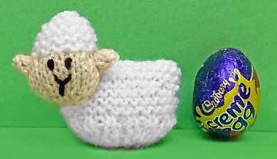 KNITTING PATTERN - Easter Sheep Lamb Basket Chocolate Cover Fits Creme Egg • £3.25