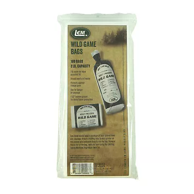 LEM Wild Game Bags 2 Pound Freezer Storage 100 Count Ground Meat Packaging 903 • $18.99