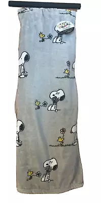 Gray SNOOPY  & Woodstock Spring Time Flower Power Plush Throw Blanket 50x70 Inch • $43.95