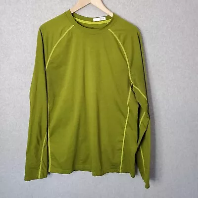 REI Polartec Shirt Mens XL Green Long Sleeve Crew Baselayer Activewear USA Made  • $13.98