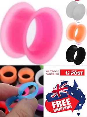 1pc Thin Silicone Double Flared Stretcher Earring Flesh Tunnel Ear Plug Expander • $3.95