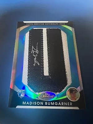 2010 Topps Finest Madison Bumgarner Auto Letter Patch Rookie 1/25 Blue Refractor • $120