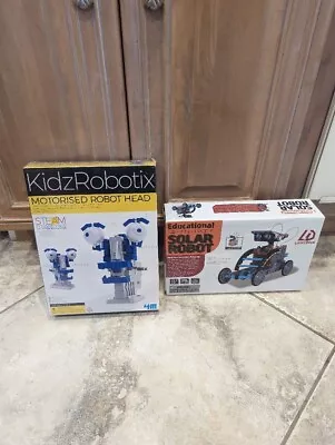 KidzRobotix Motorises Robot Head & Lucky Doug 12-In-1 Stem Solar Robot Kit - New • $49.95