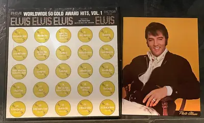 Elvis Presley Gold Award Hits 1976 USA RCA Vinyl 4LP Box TAN Bonus Photo Book • $129.95