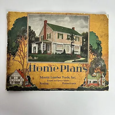 Vintage MERRITT LUMBER YARDS Home Plan Catalog Reading PA MCM 96 Pages Color PB • $38.50