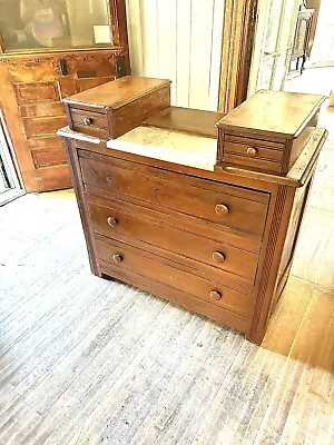 Antique Dresser W/ Half Marble Slab Top • $320