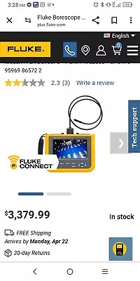 Fluke Fs703fc Video Borescope • $500