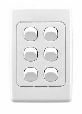 6 Gang  Electrical Wall Light Switch Vertical • $12