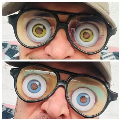 Crazy Big Eyes Glasses Funny Specks Shape Changing Fancy Dress Stag Party Joke • £3.97