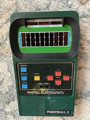 Vintage 1978 Mattel Electronics Football 2 Handheld Electronic Game Tested Works • $24.99