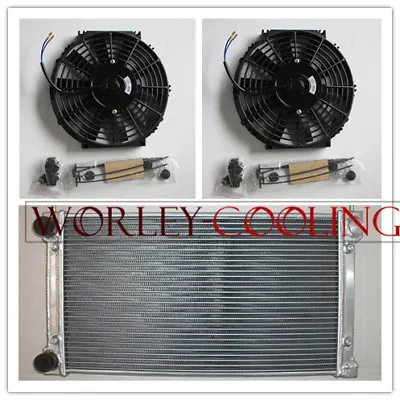£142.81 • Buy Aluminum Radiator For VW GOLF MK1 MK2 GTI/SCIROCCO 1.6 1.8 8V Manual + 9  Fans