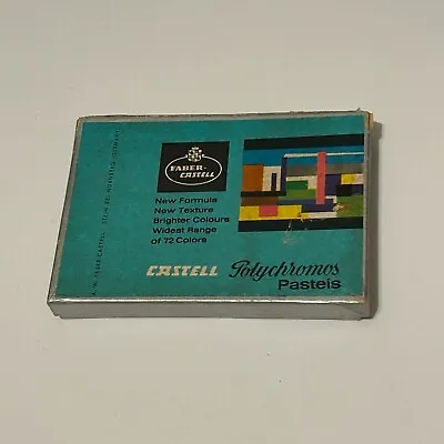 Vtg Faber Castell Box Of 12 Polychromos Pastels Chalks 1940's Germany 9280 • $28