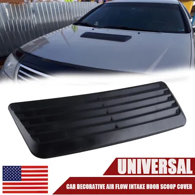 Universal Matte Black Racing Style Front Hood Scoop Intake Air Vent Cover Trim • $19.98