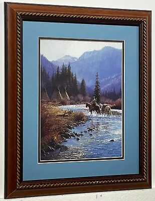 Martin Grelle  Silent Camp  Framed & Matted Art Print Signed & Numbered W/ COA • $99