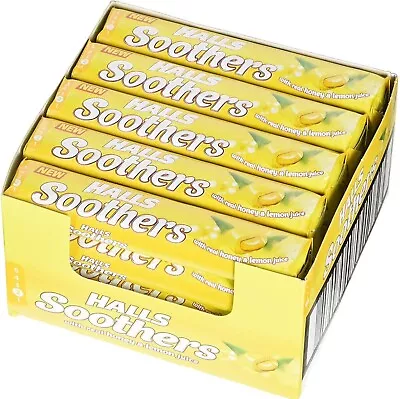 Halls Soothers Honey & Lemon  Flavour Pack Of 10 X 45gm Throat Cough Drops Sweet • £8.99