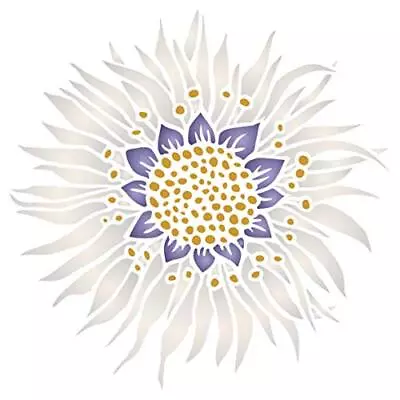 Passion Flower Stencil 4.5 X 4.5 Inch (S) - Stylized Passiflora Vine Flower ... • $17.27