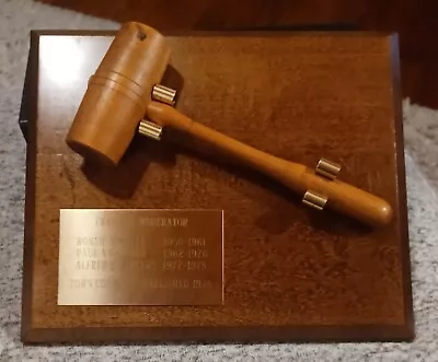 £14.35 • Buy Personalized Massachusetts Town Of Franklin City Council Plaque & Gavel 1978
