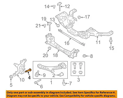 FORD OEM 10-14 Mustang Front Suspension-Lower Control Arm Mount Bolt W711123S439 • $19.92