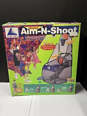 Vintage 1997 PlayHut Aim-N-Shoot Indoor Outdoor Play Arcade Basketball Baseball • $89.95