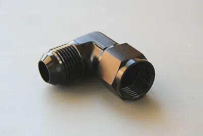 -3 AN Male To -3 AN Female 90 Degree Swivel Coupler Fitting  BLK • $14.98