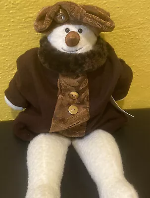 $38 • Buy Woof & Poof Plush Musical Snow Woman Wearing Brown Coat & Hat 21  2002 VGC