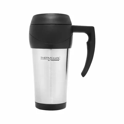 New THERMOS Thermocafe 450ml S/Steel Double Wall Outer Foam Insulated Travel Mug • $18.99