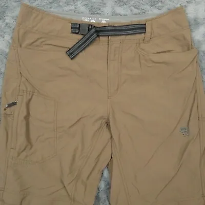 Mountain Hardwear Pants Mens Large Brown Hiking Convertible Climbing Travel • $20.80